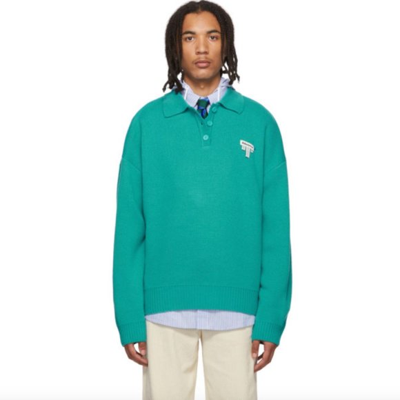 Ader Error Other - ADER error Green Lake Dery Polo Oversized Sweater A1 2 Medium